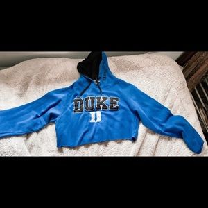 Royal Blue Duke Blue devils cropped hoodie